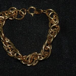 Trifari Gold Tone Link Bracelet